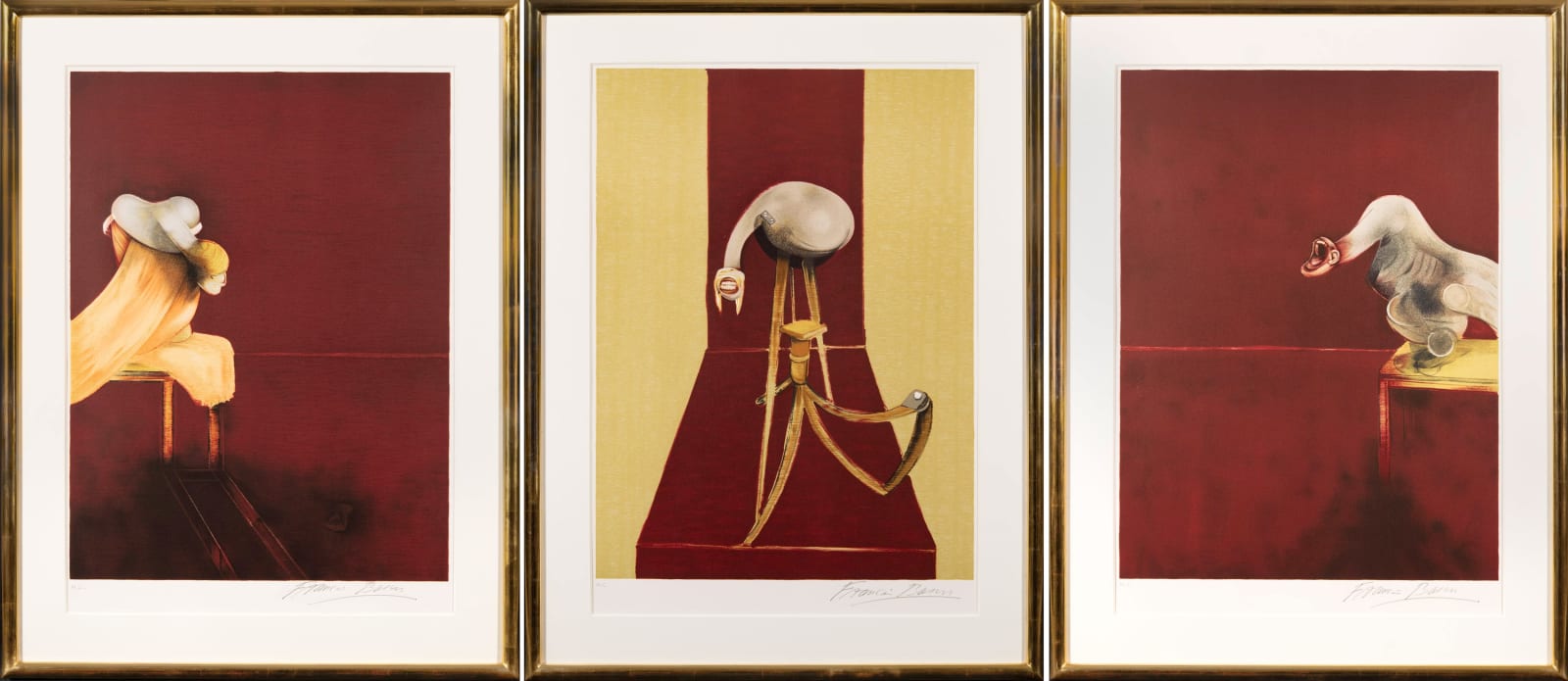 after Second version of the Triptych (1944/1988) Framed
