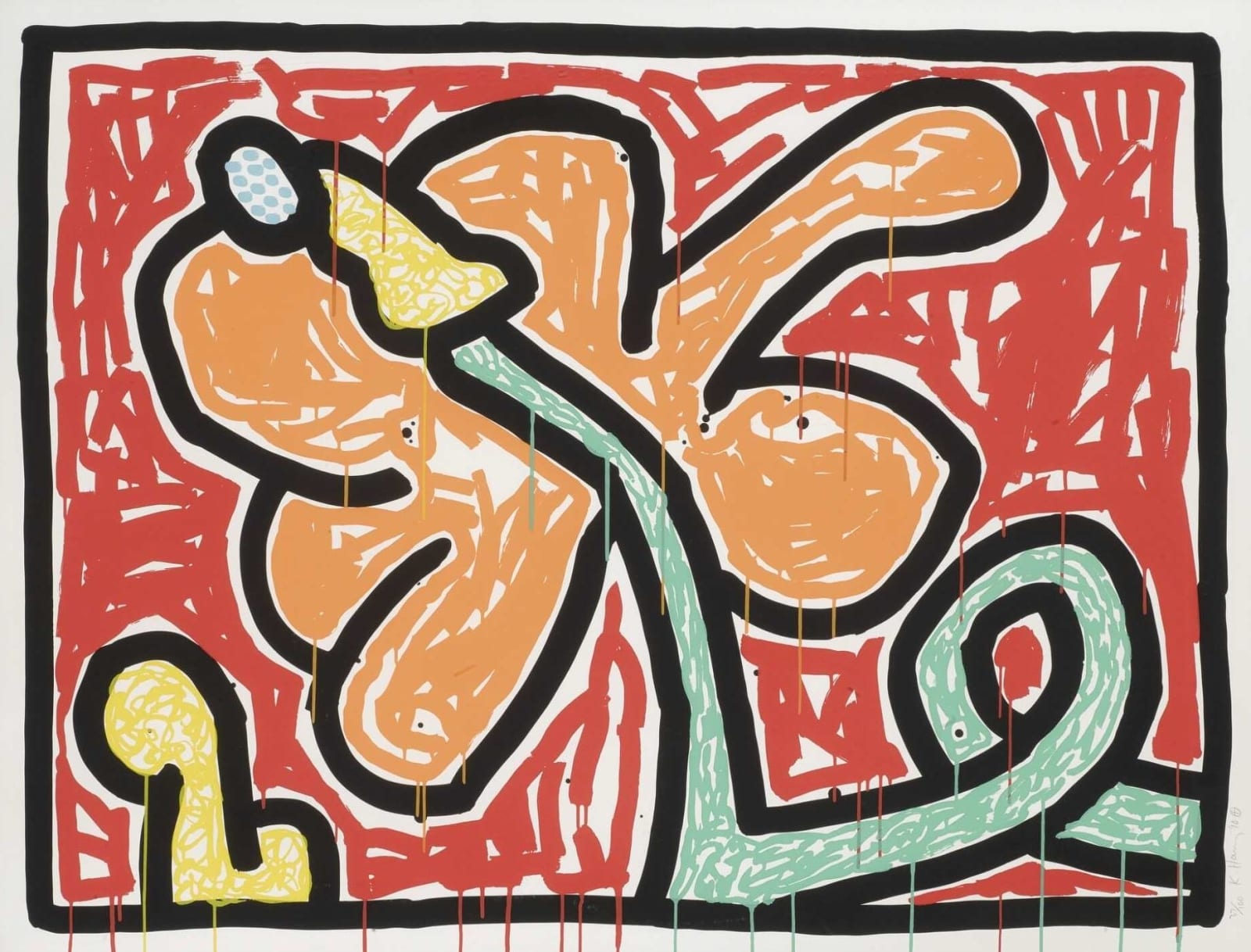 Keith Haring, Flowers, 1990