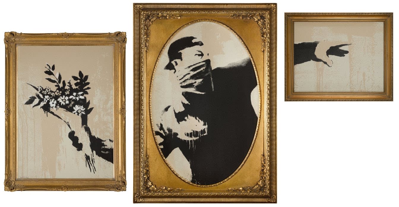 Banksy GDP Flower Thrower For Sale