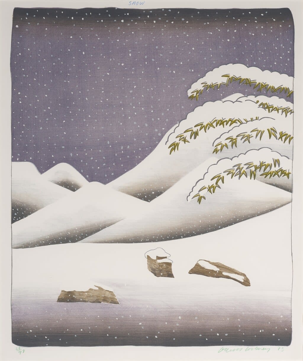 David Hocknet Snow from the weather series for sale