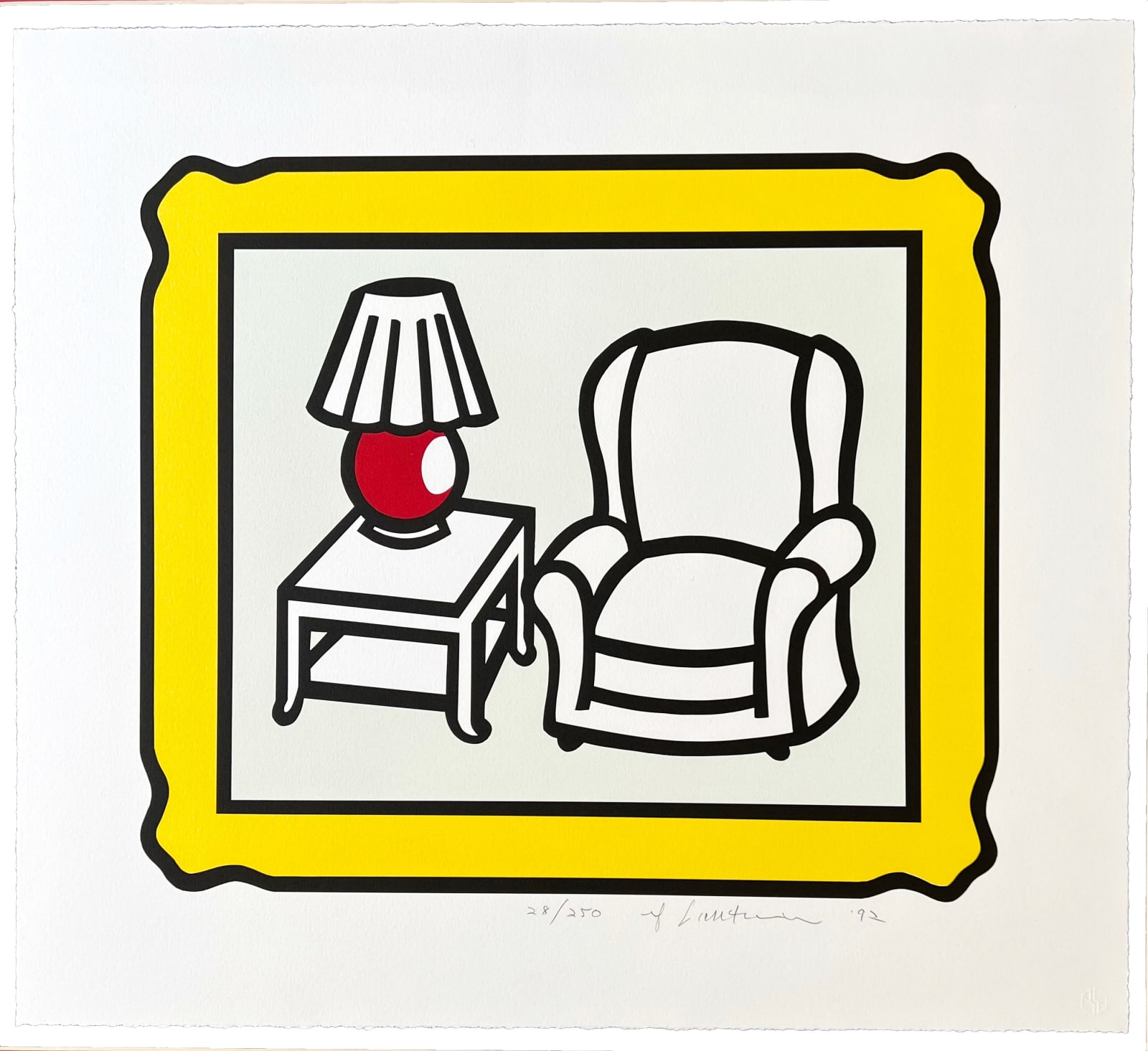 Red Chair signed print by Roy Lichtenstein