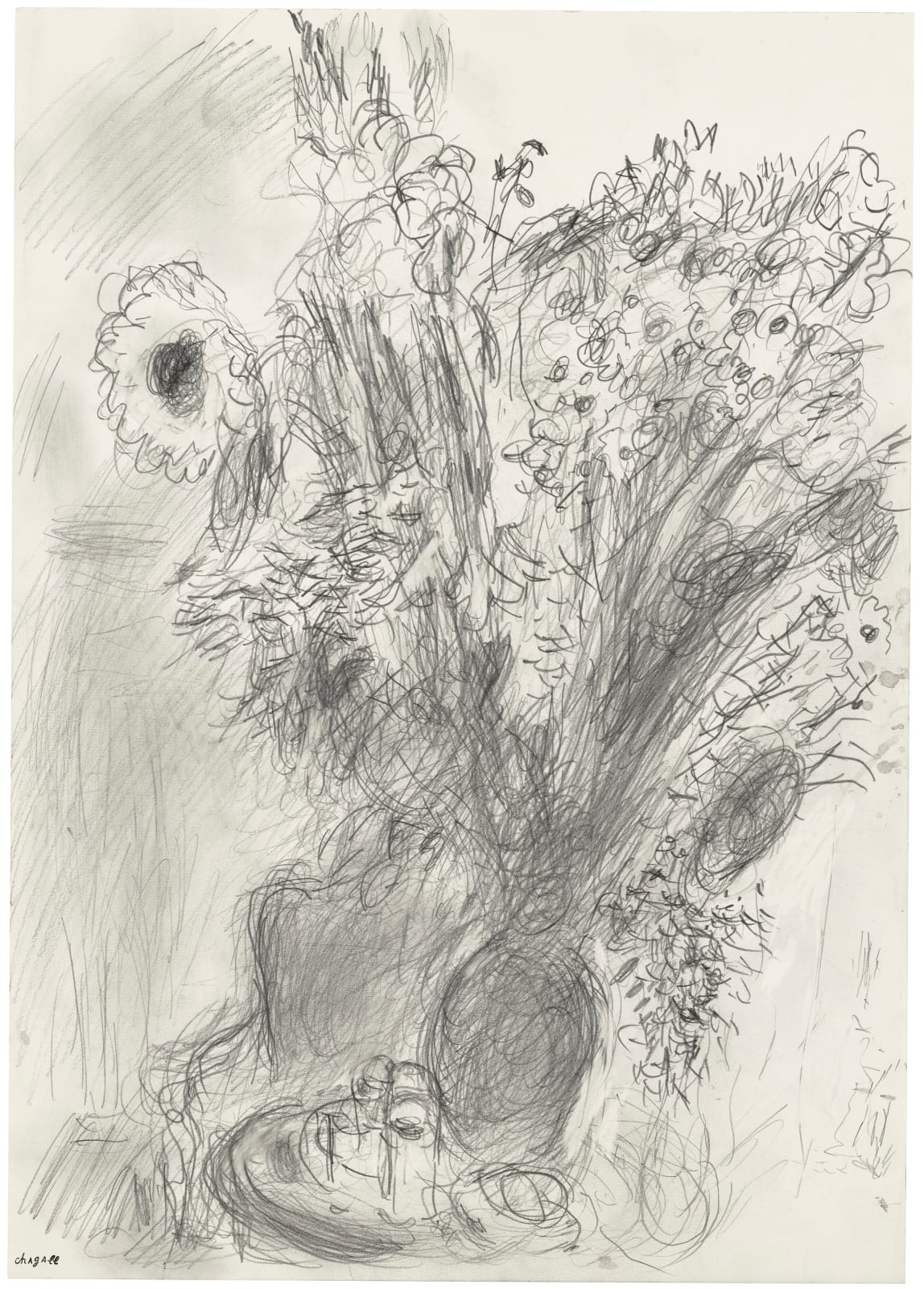 Marc Chagall, lnterieur avec bouquet au tournesol, c.1978-80