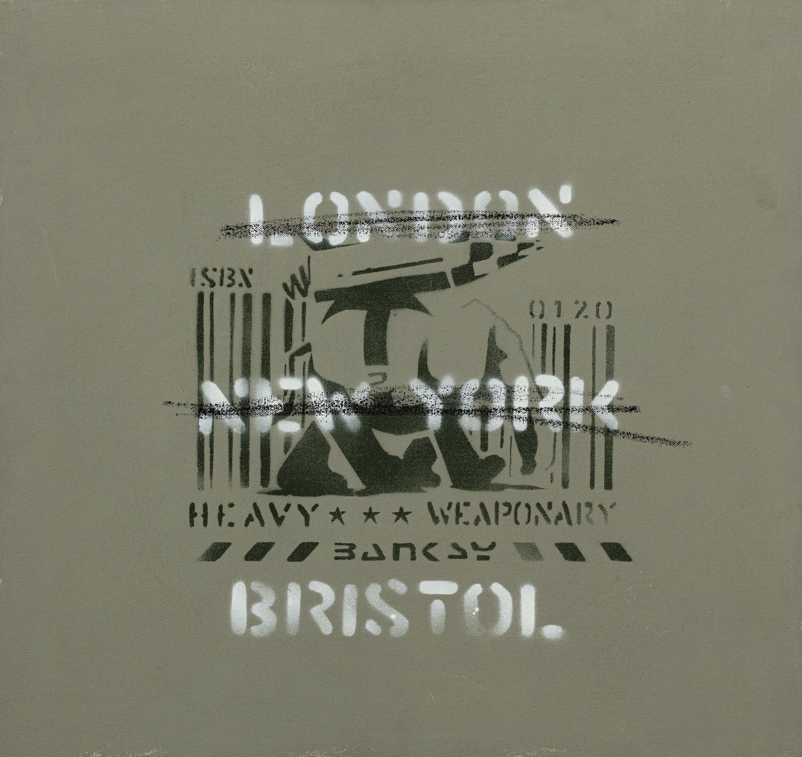 Banksy, Heavy Weaponry - London, New York, Bristol, 2000