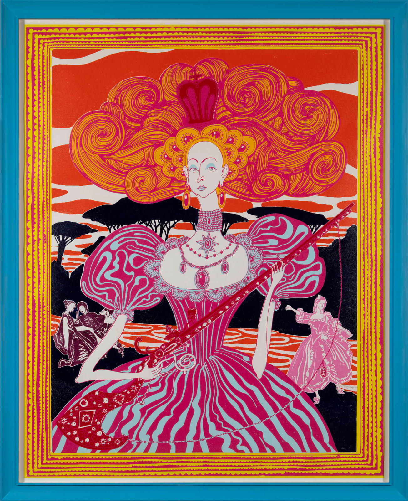 Grayson Perry, The Honourable Millicent Wallace (orange/pink), 2025