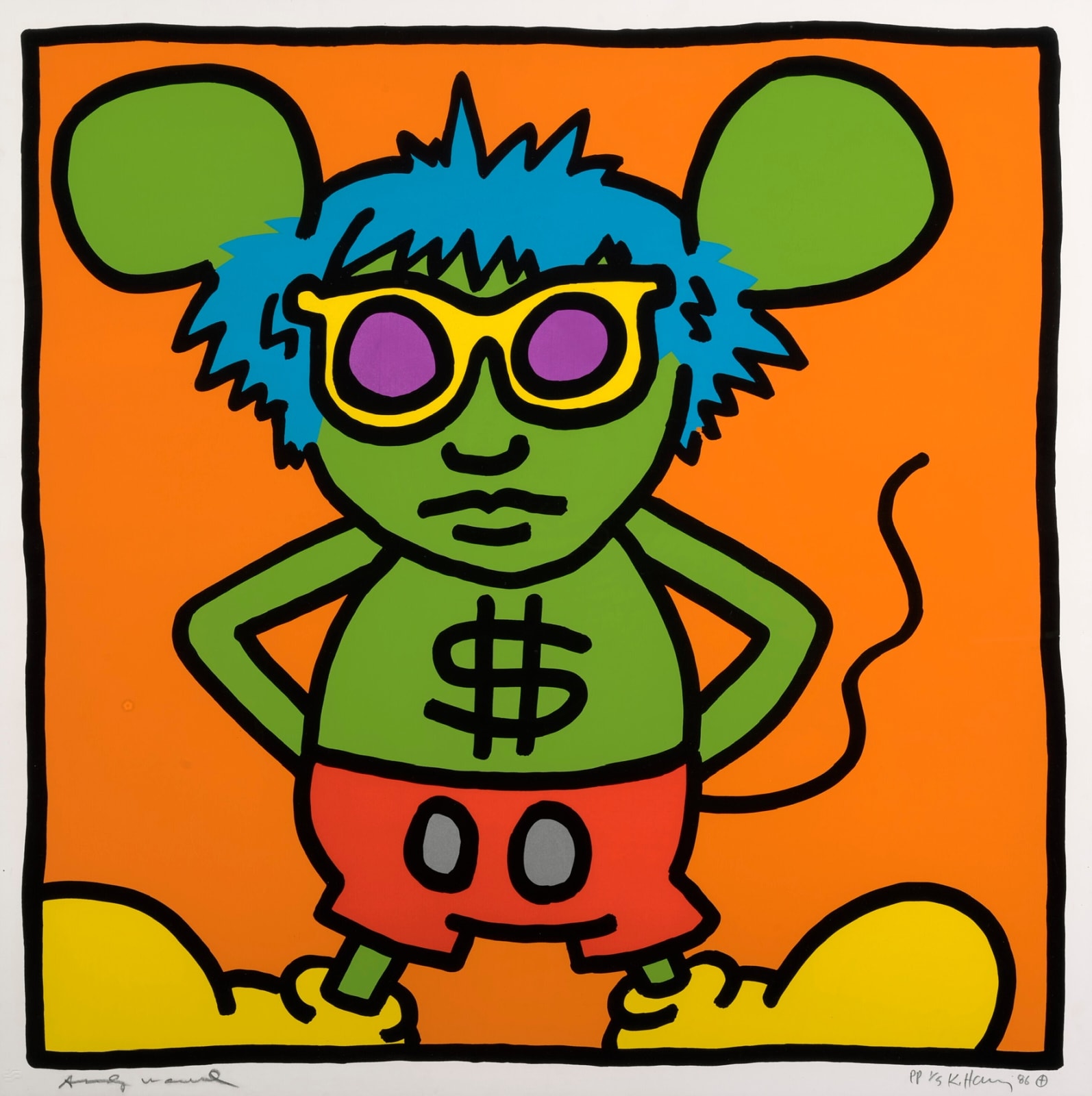 Keith Haring, Andy Mouse, 1986