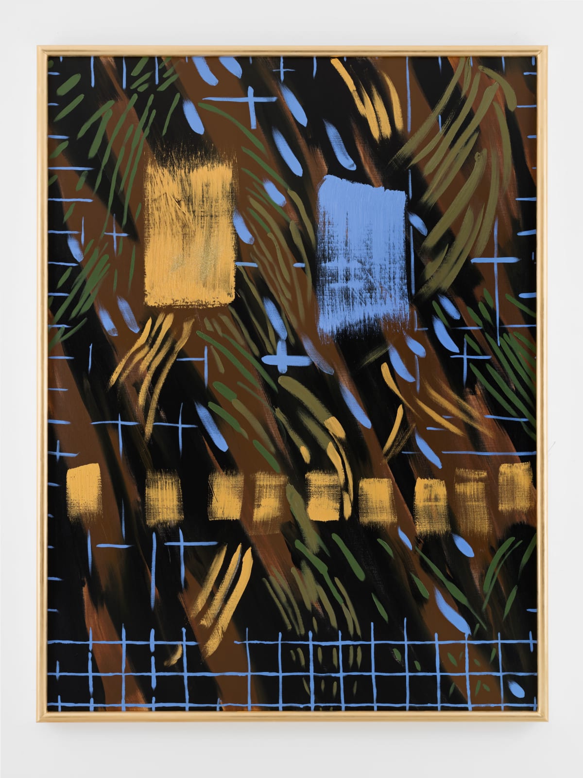 Elisabeth Frieberg, Blue Grid, God, Palm, 2019