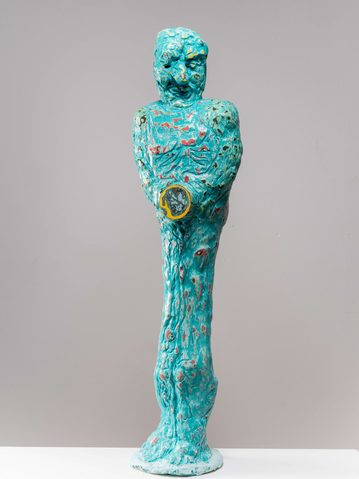 Mark Frygell, Figure with Round Box, 2021