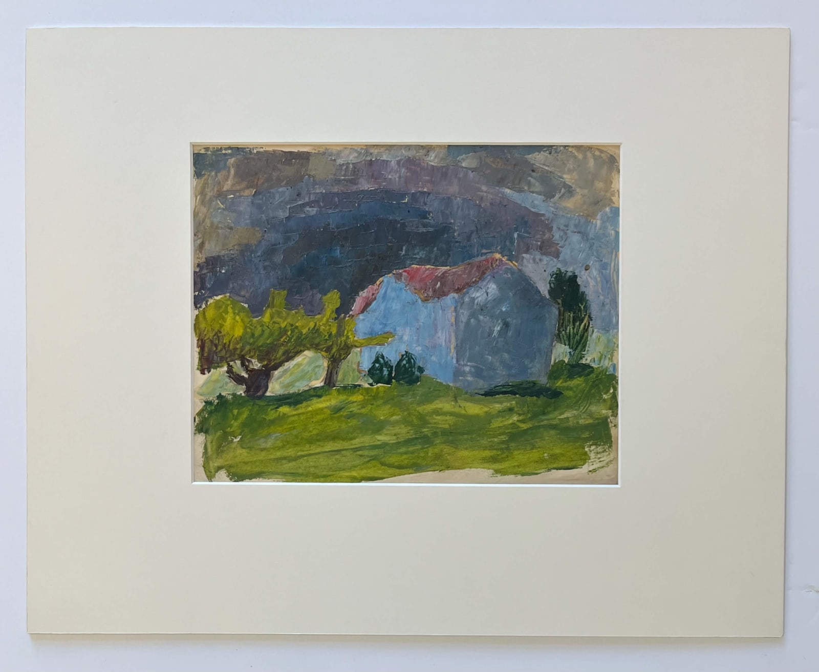 Siri Derkert, Blå huset på Simpnäs (Ljust hus, mörk himmel), 1925-29