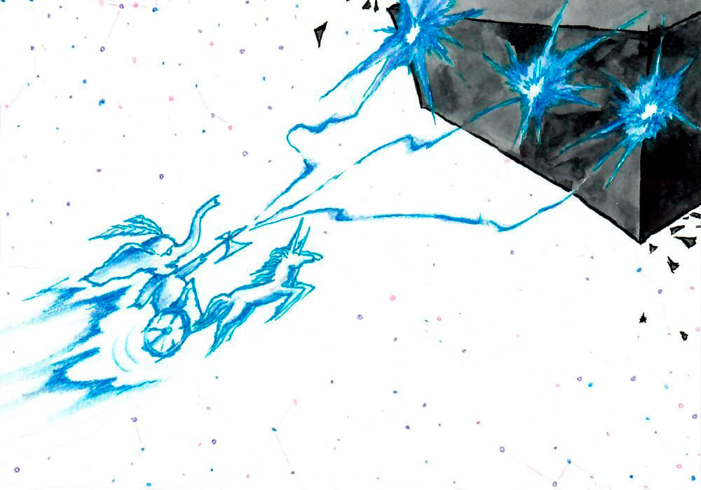 Ростан Тавасиев, Sketch of a shot from a filmstrip | Эскиз кадра диафильма, 2017