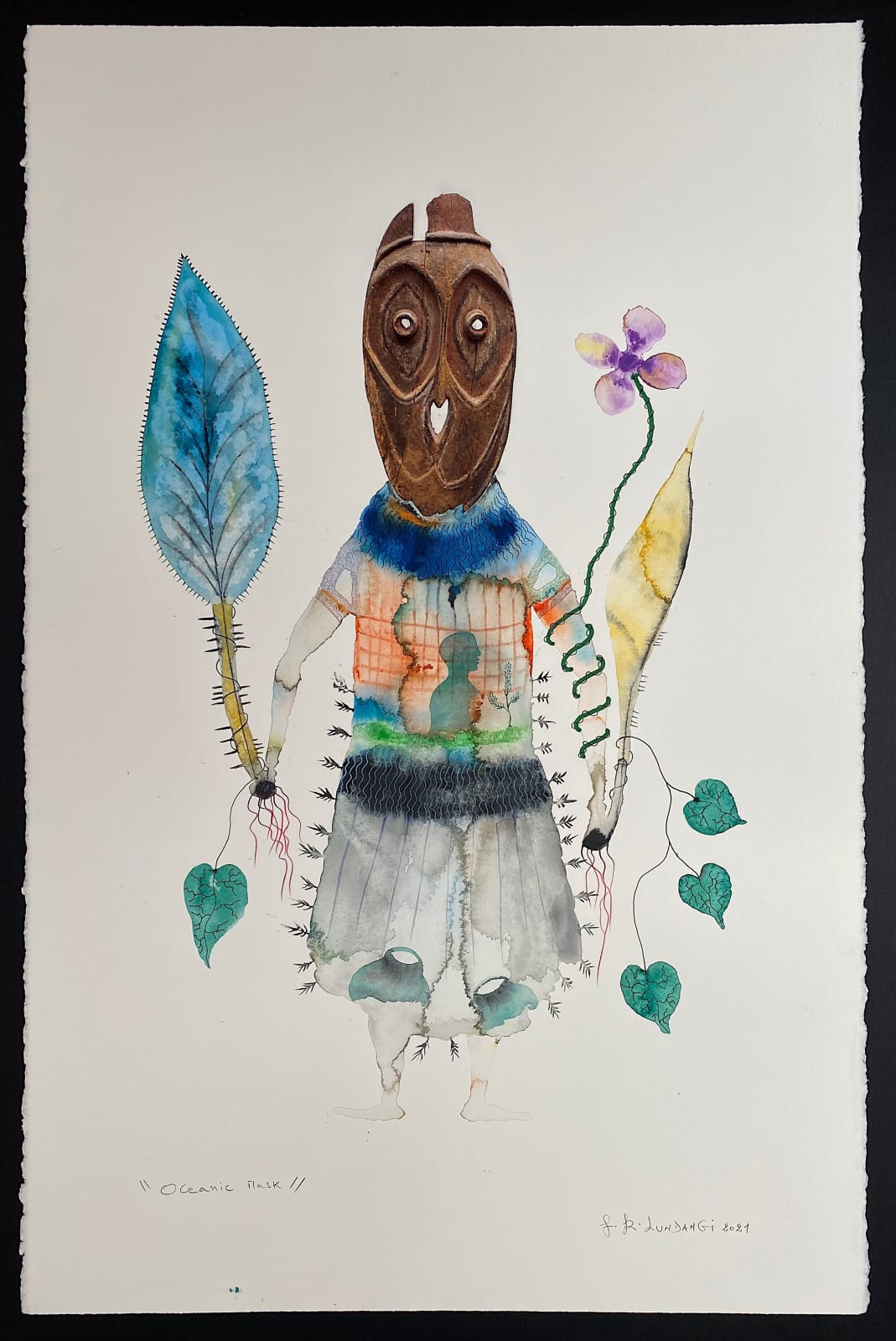 Franck LUNDANGI, African Mask, 2021