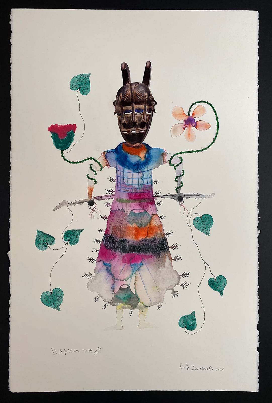Franck LUNDANGI, African Mask, 2021