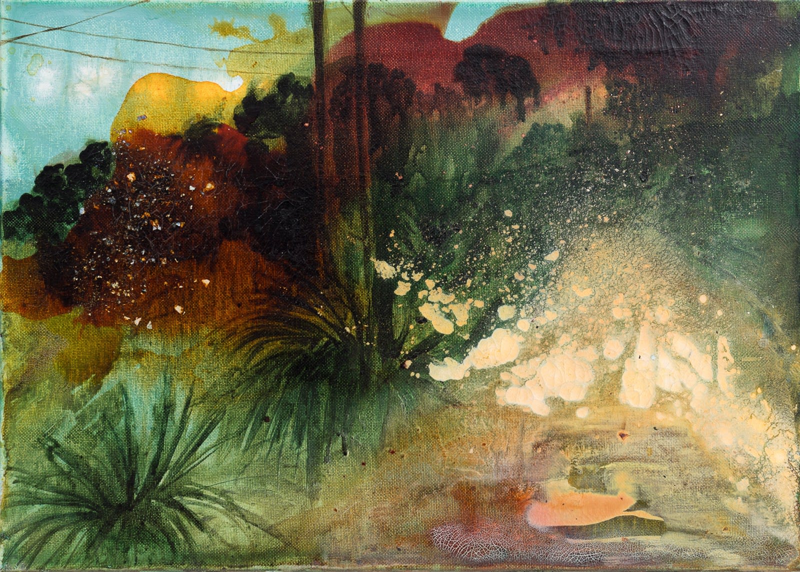 Leslie Amine, Red landscape, 2024
