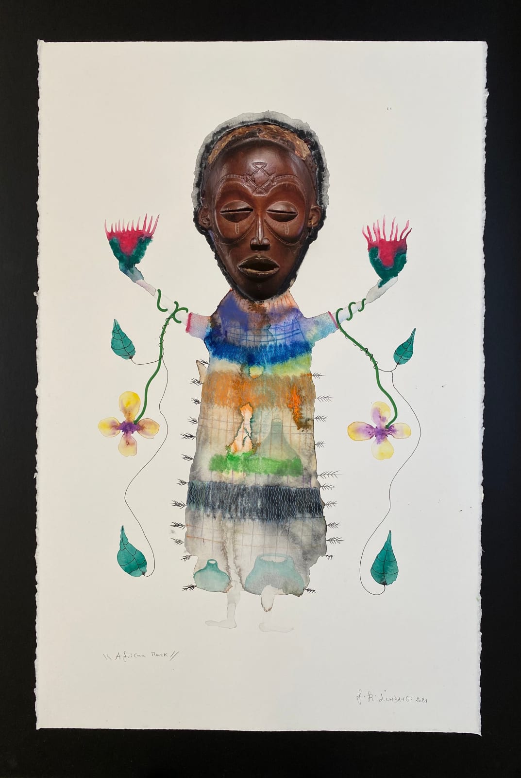 Franck LUNDANGI, African Mask, 2021