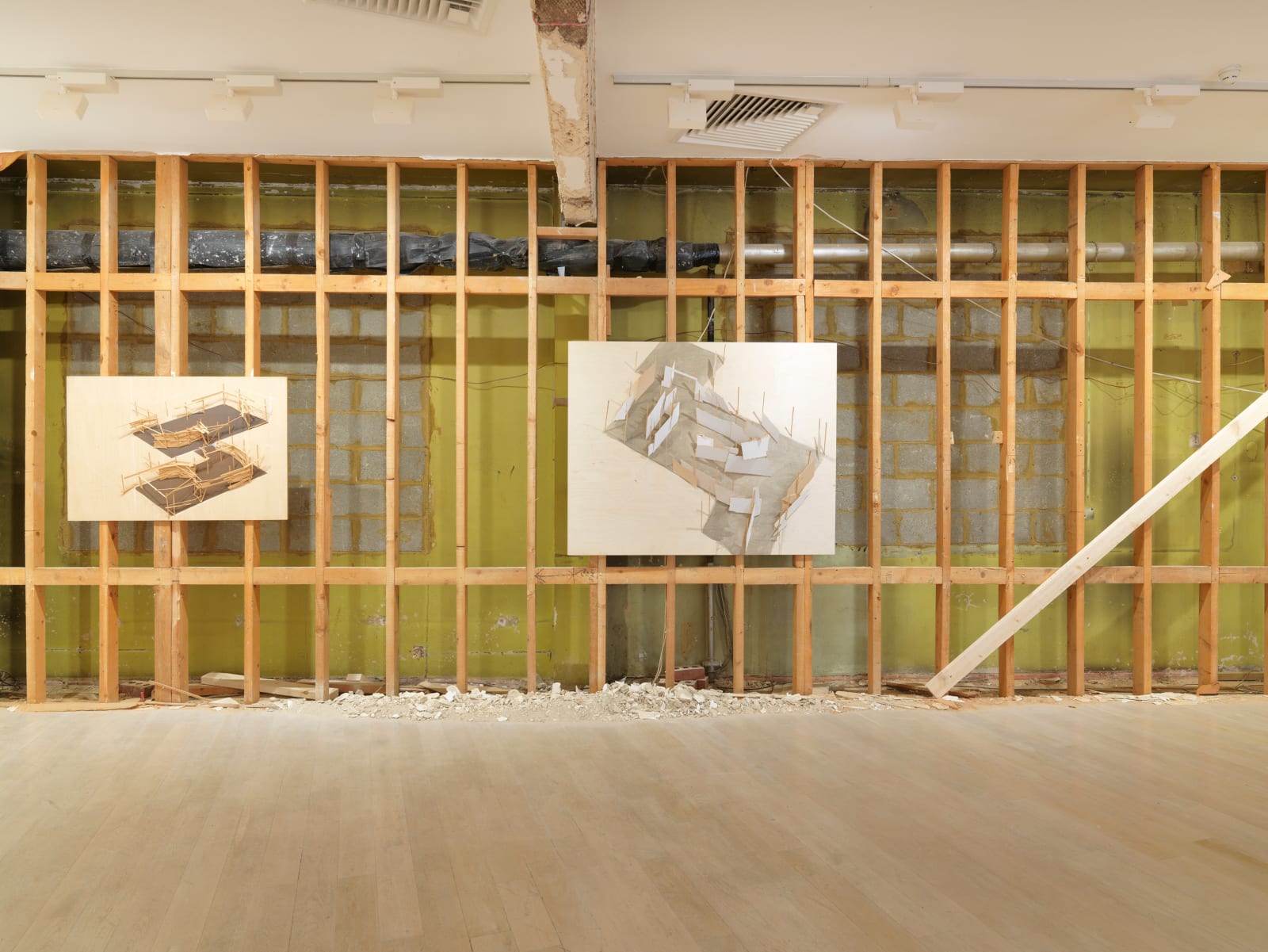 Tadashi Kawamata, Plan for Demolition at Annely Juda Gallery no. 2, 2025