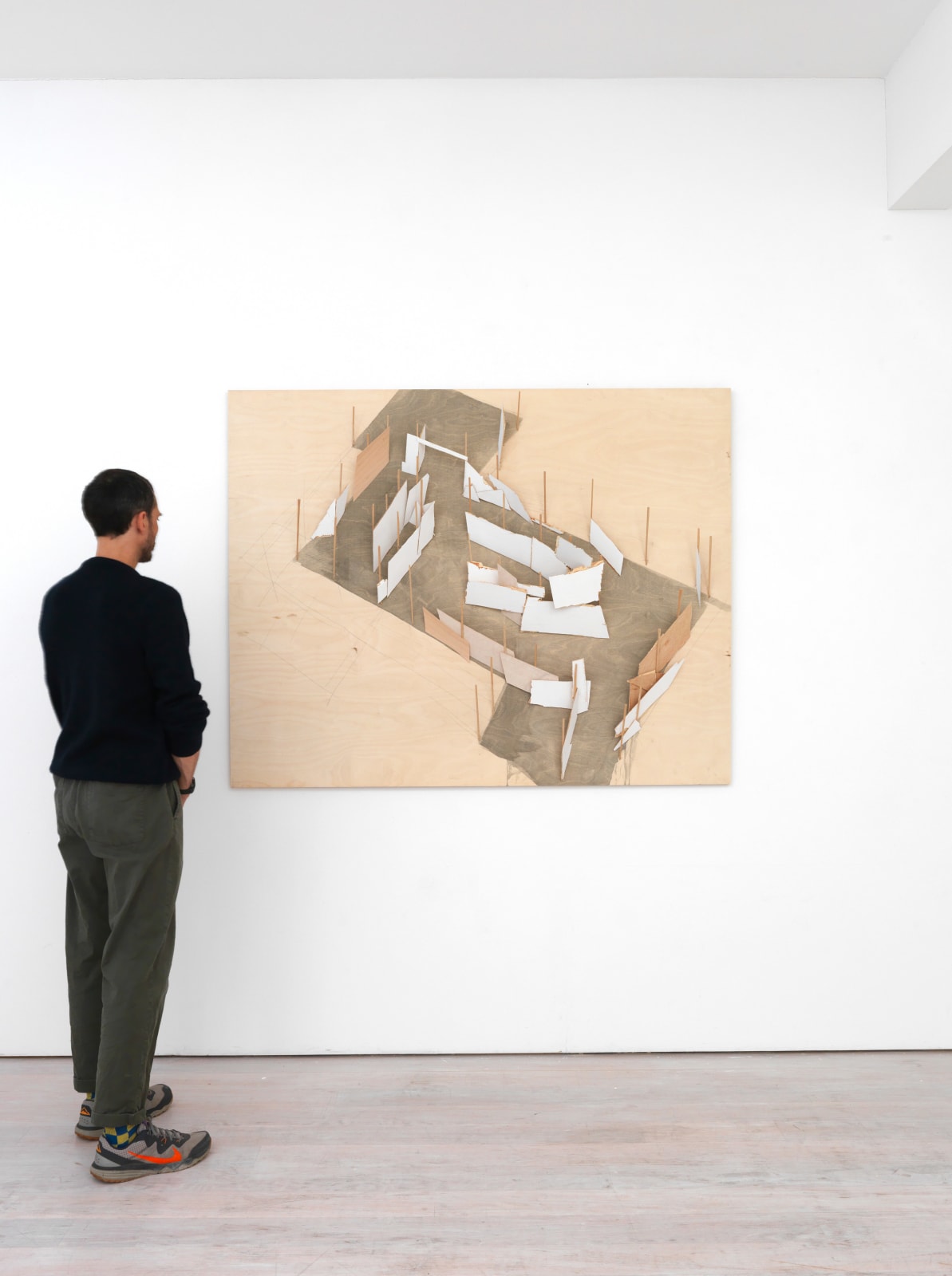Tadashi Kawamata, Plan for Demolition at Annely Juda Gallery no. 2, 2025