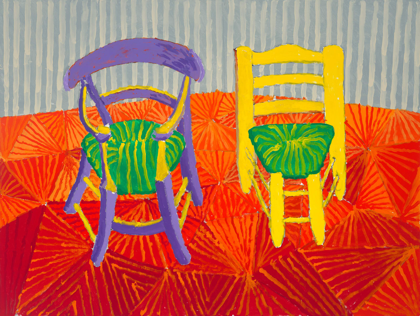 David Hockney, Gauguin's Chair and Vincent's Chair, July 2025, 2025