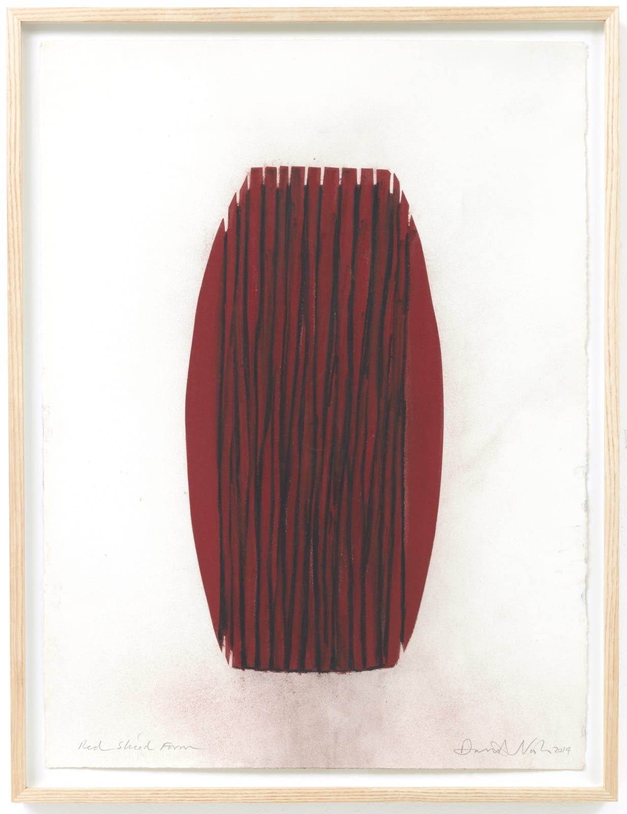 David Nash, Red Sliced Form, 2014