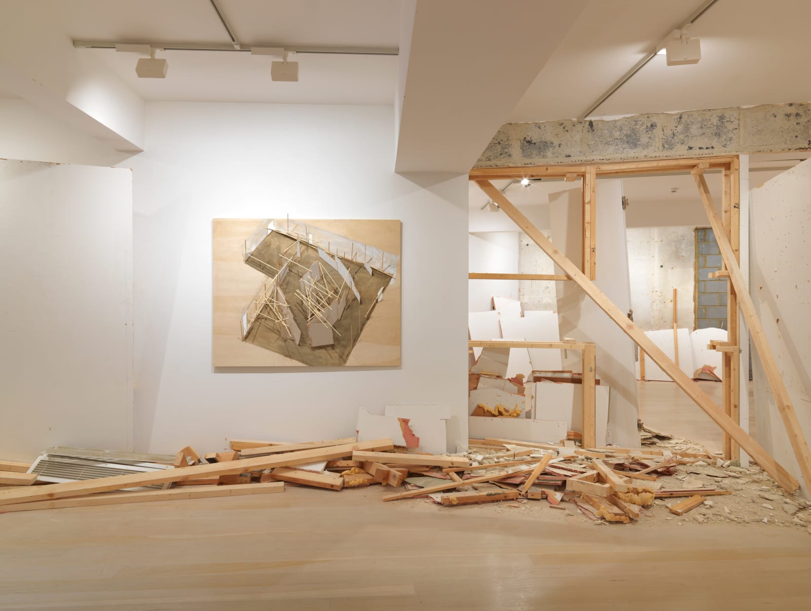 Tadashi Kawamata, Plan for Demolition at Annely Juda Gallery no. 1, 2025