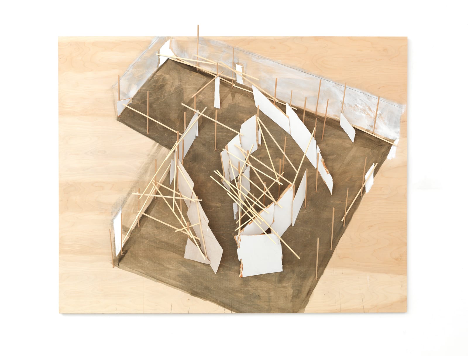 Tadashi Kawamata, Plan for Demolition at Annely Juda Gallery no. 1, 2025