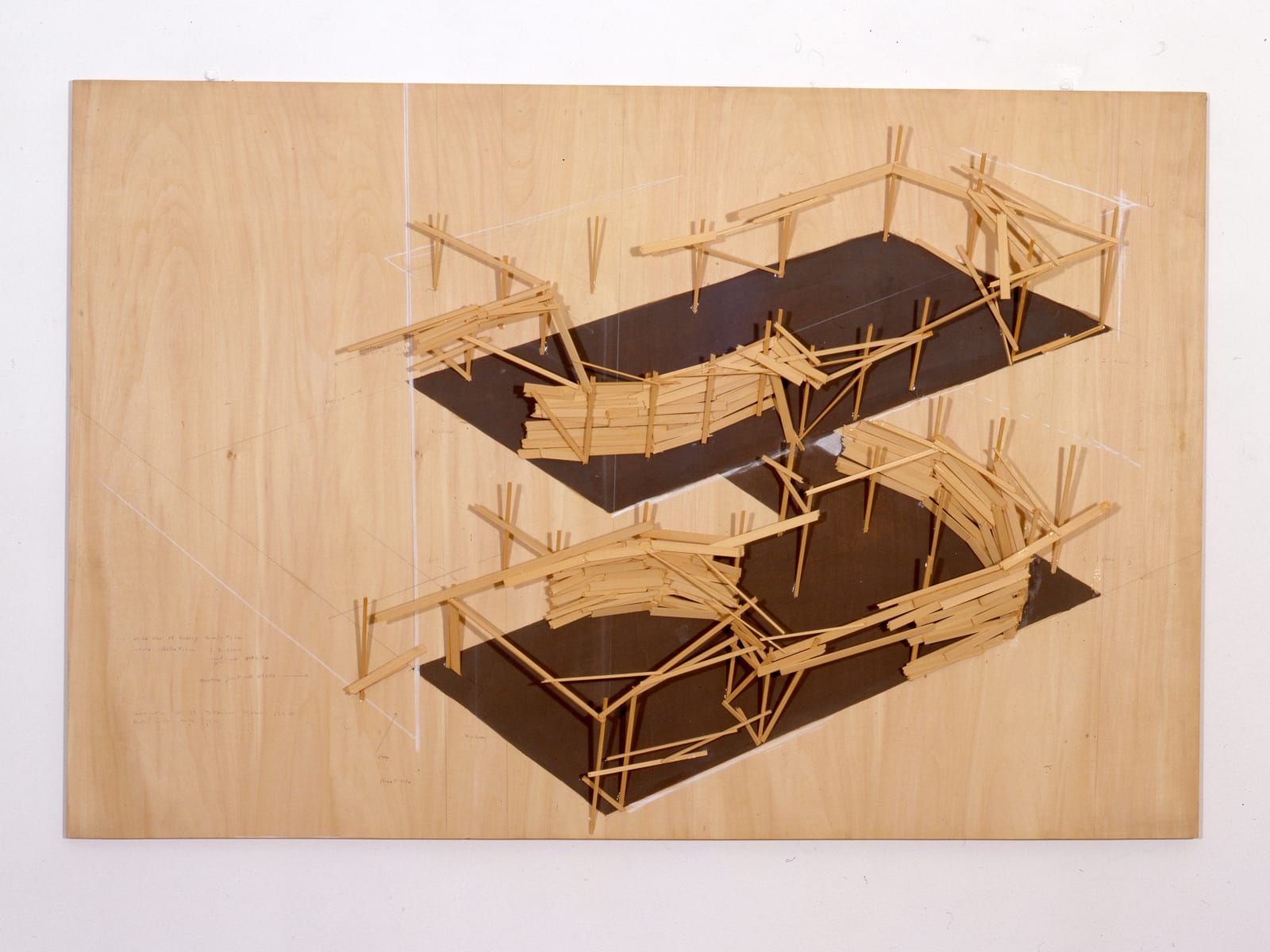 Tadashi Kawamata, Plan for Annely Juda Fine Art No. 1, 1990