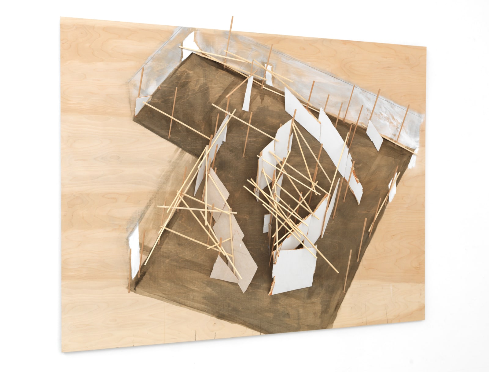 Tadashi Kawamata, Plan for Demolition at Annely Juda Gallery no. 1, 2025