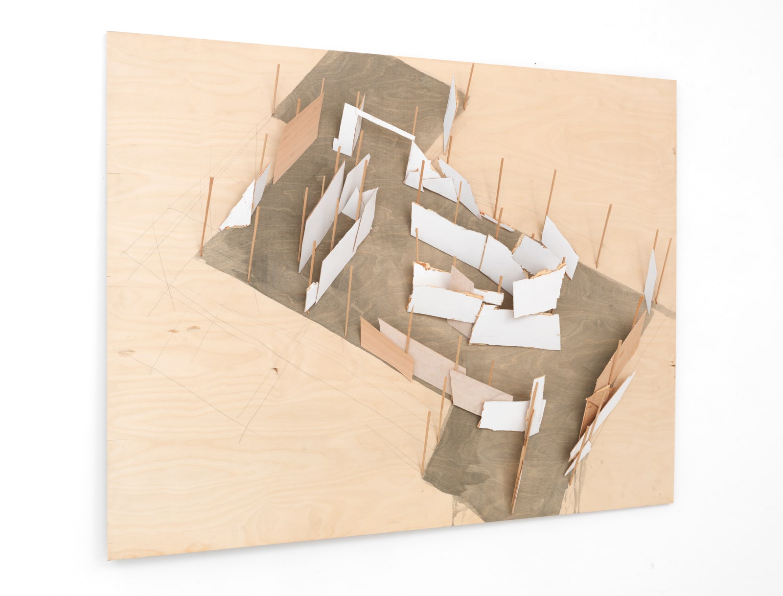Tadashi Kawamata, Plan for Demolition at Annely Juda Gallery no. 2, 2025
