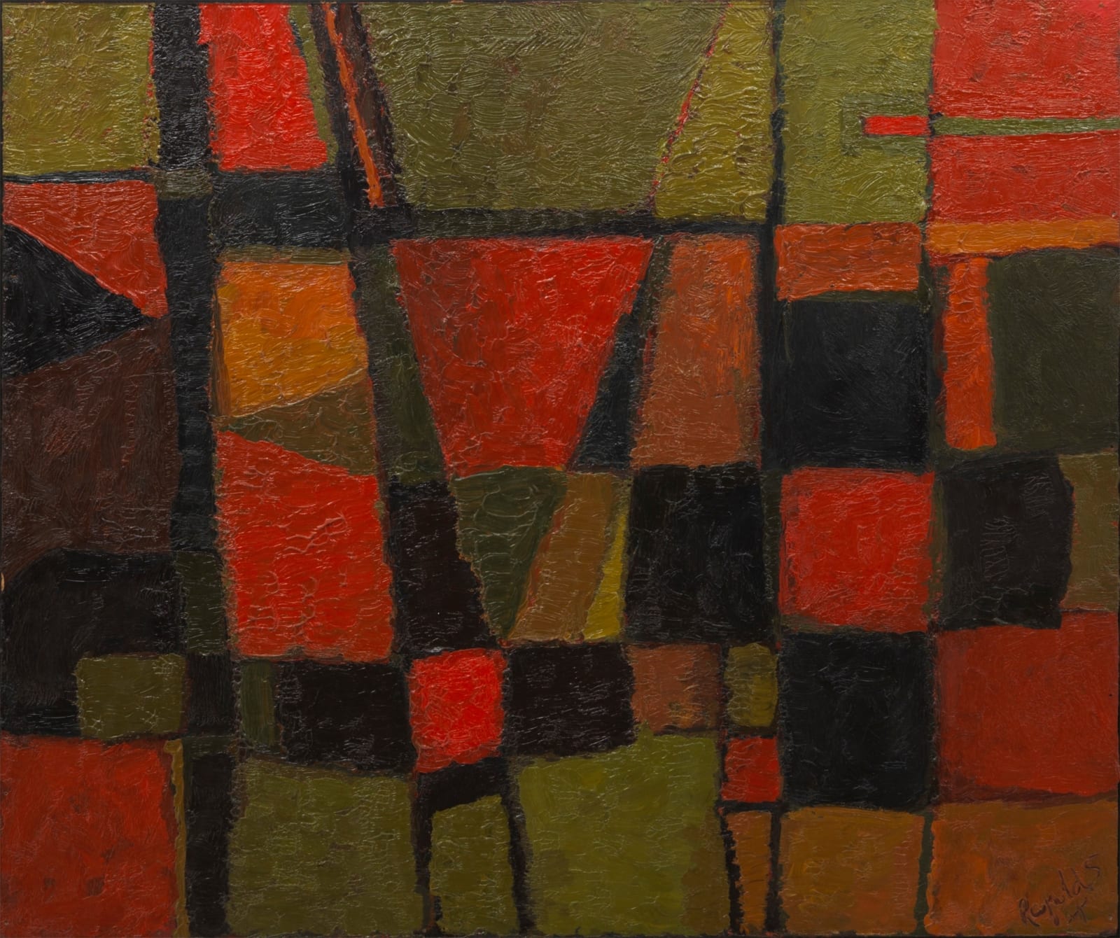 Alan Reynolds, Forms Red, Green and Orange, 1960
