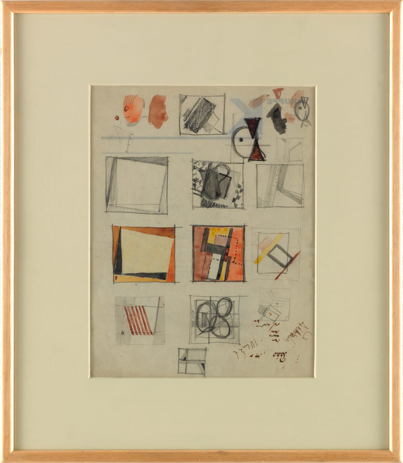 Friedrich Vordemberge-Gildewart, Studies for compositions (D40), 1920s