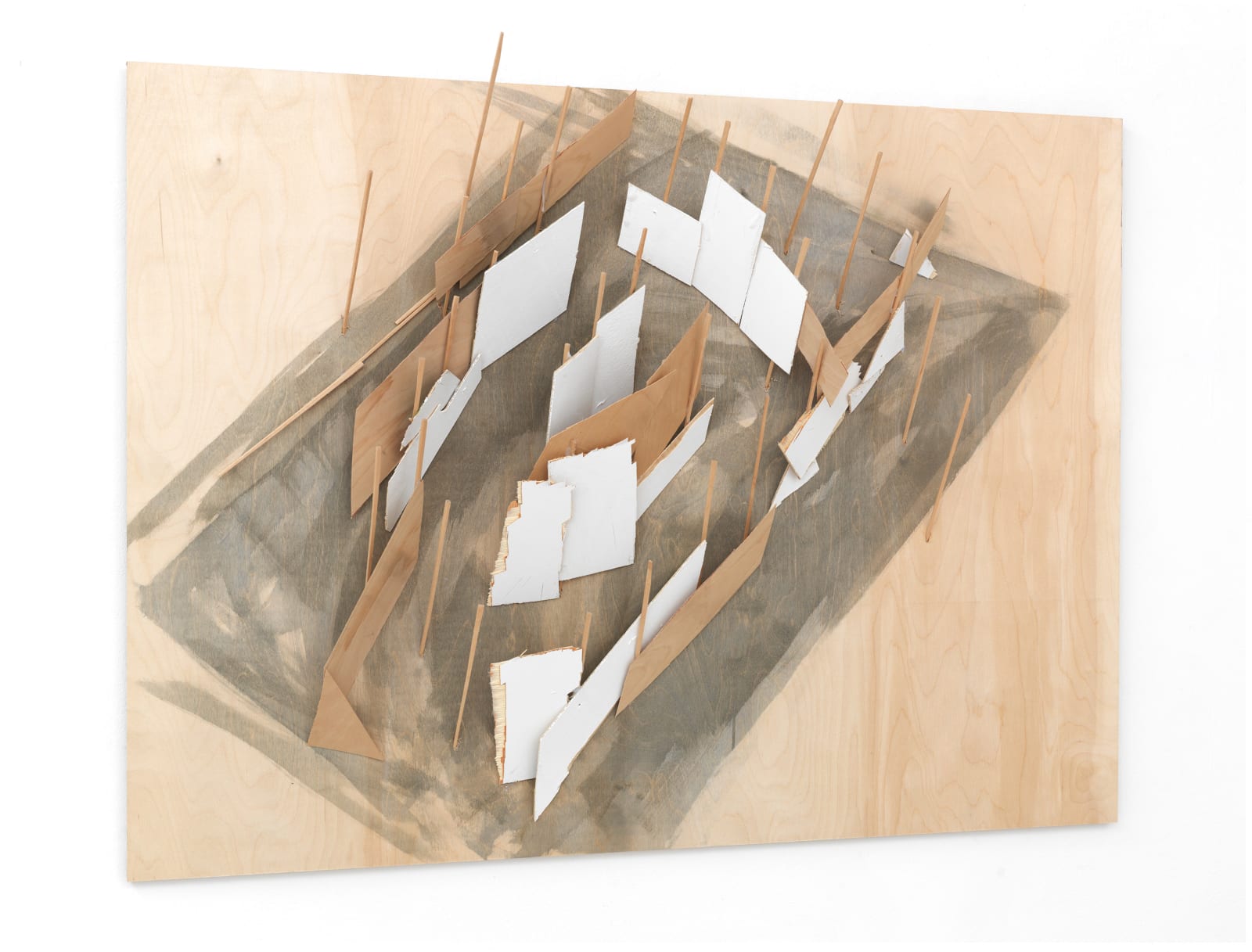 Tadashi Kawamata, Plan for Demolition at Annely Juda Gallery no. 4, 2025
