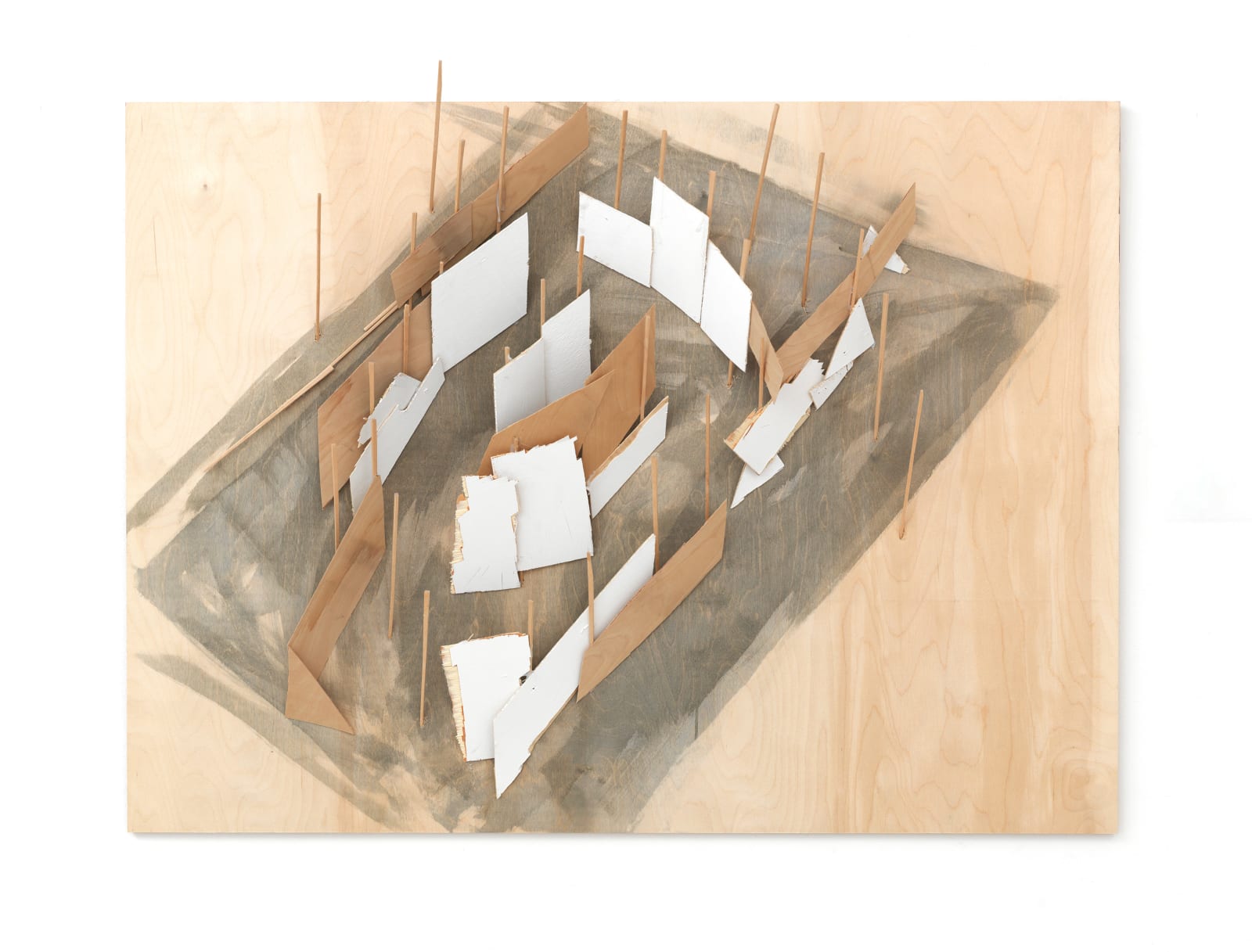 Tadashi Kawamata, Plan for Demolition at Annely Juda Gallery no. 4, 2025