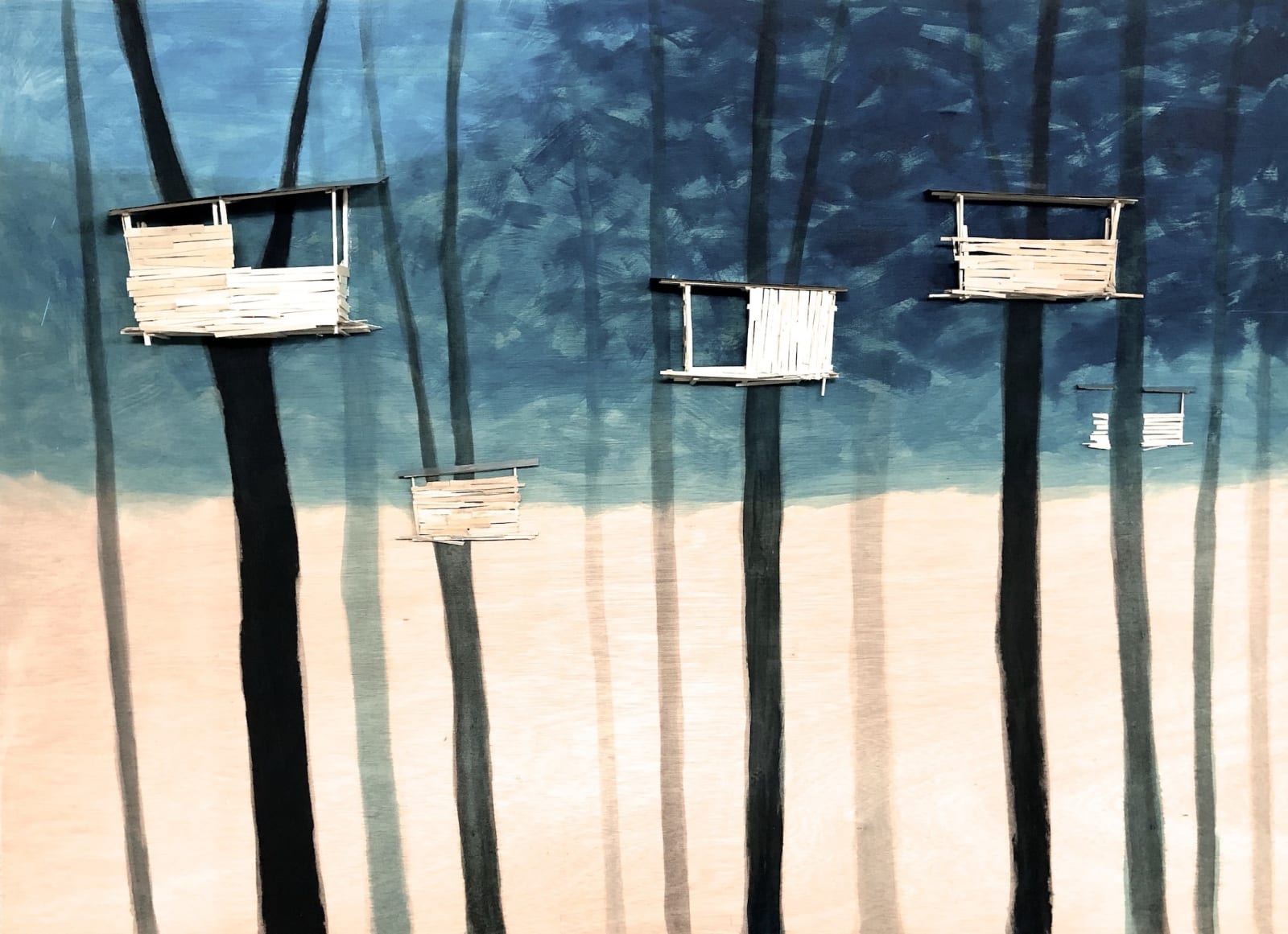 Tadashi Kawamata, Tree Hut in Tremblay no. 111, 2021