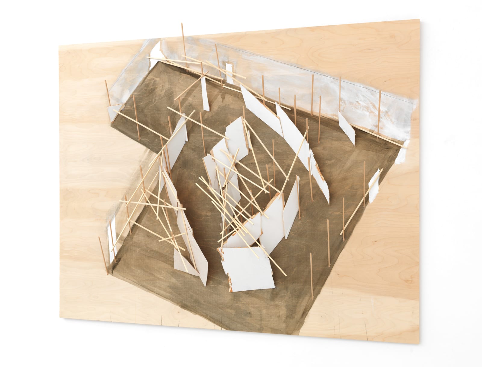 Tadashi Kawamata, Plan for Demolition at Annely Juda Gallery no. 1, 2025