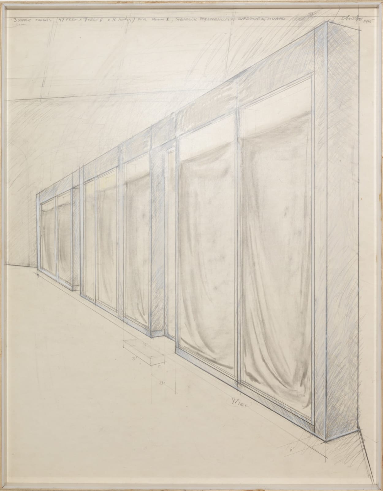 Christo, 3 Store Fronts 'Project for Eindhoven', 1965