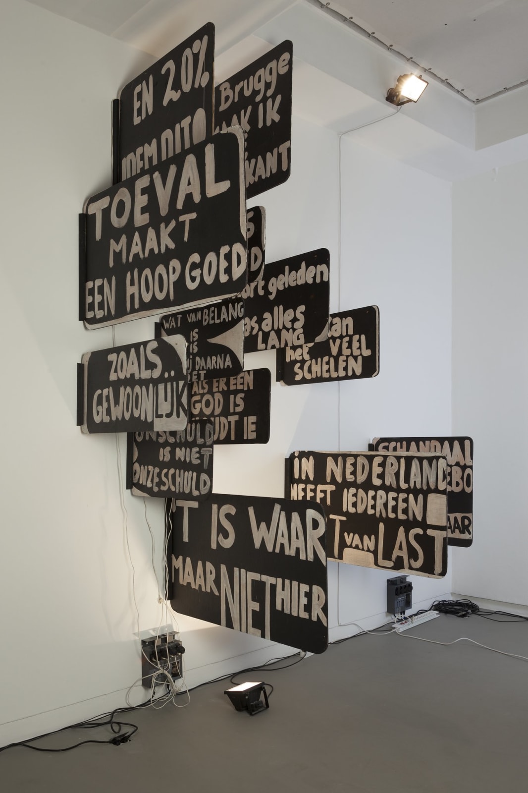 Dick Verdult, zoveelste waarheidzoeker-borden another seeker for truths, 1996