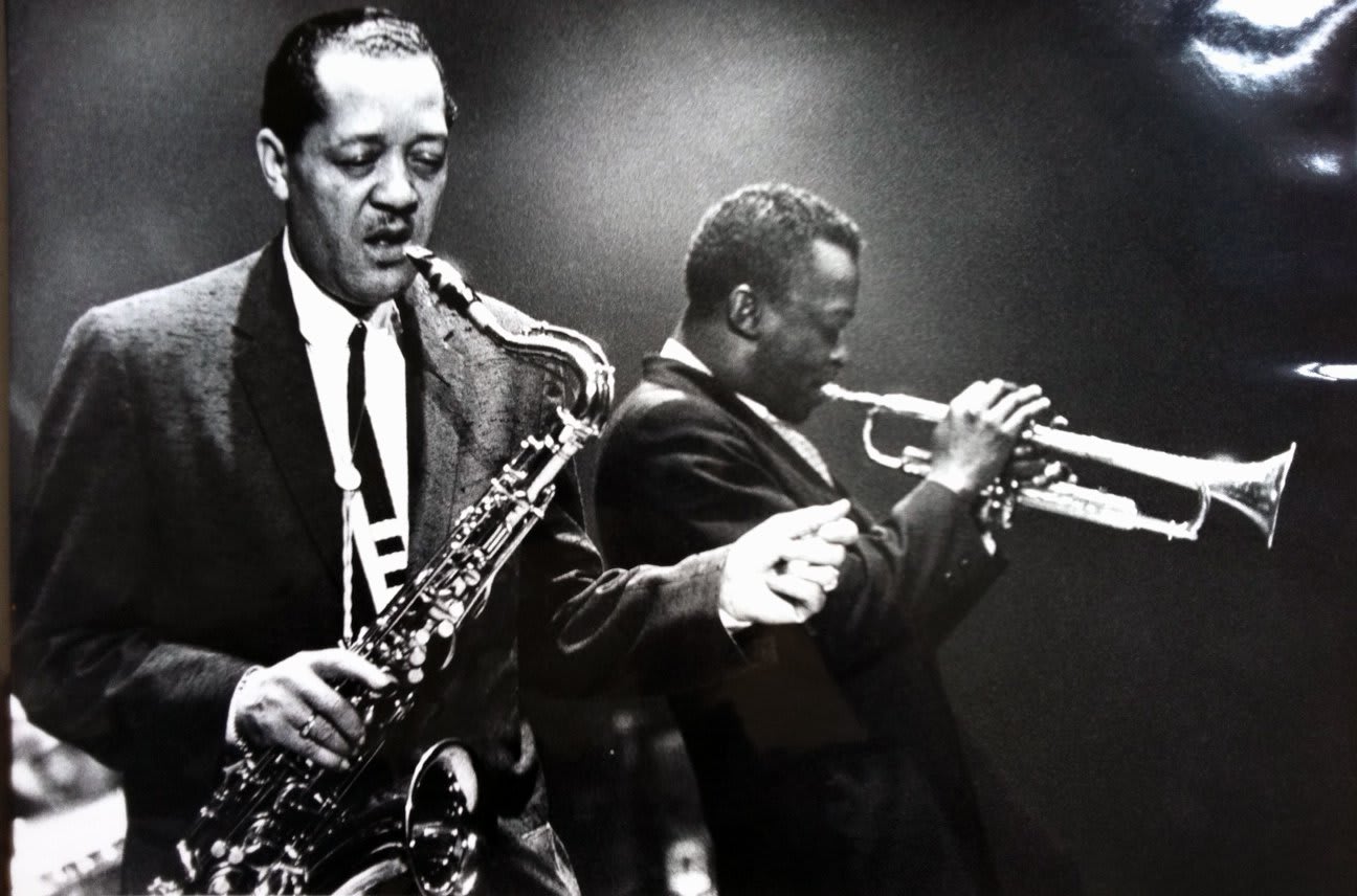 Ed van der Elsken, Lester Young & Miles Davis, 1956