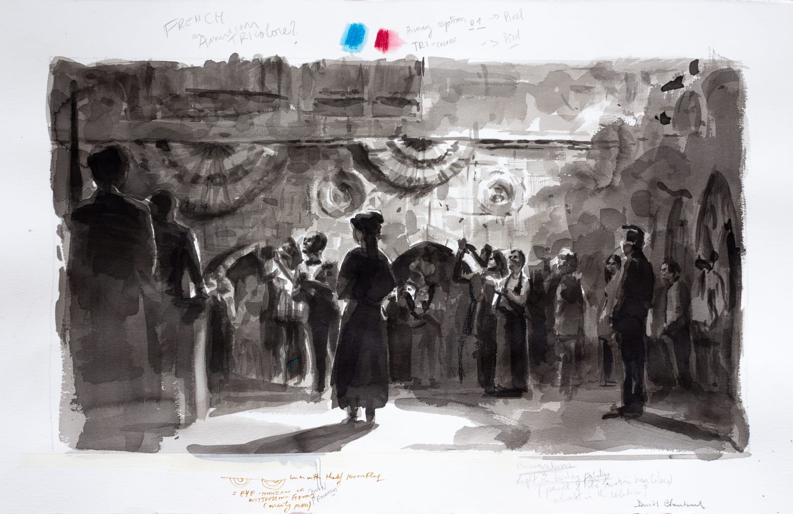 David Claerbout, Confetti Ghost Series (French of American Tricolore) , 2019