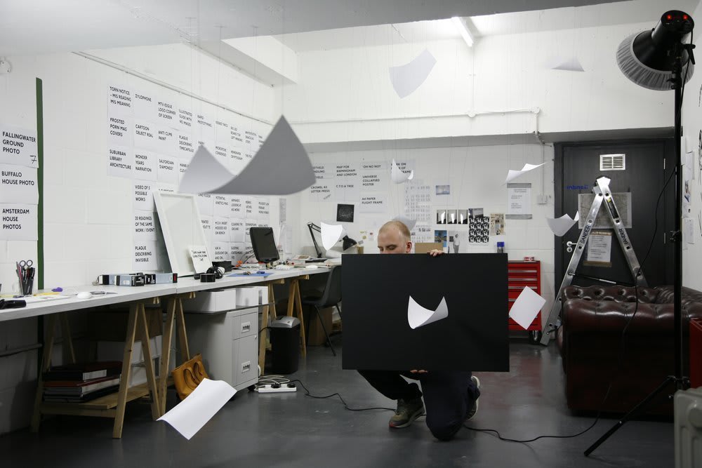 Ryan Gander, Felix provides a stage # 9 - (Eleven sketches for ‘A sheet of paper on which I was about to draw, as it slipped from my table and fell to the floor’), 2008
