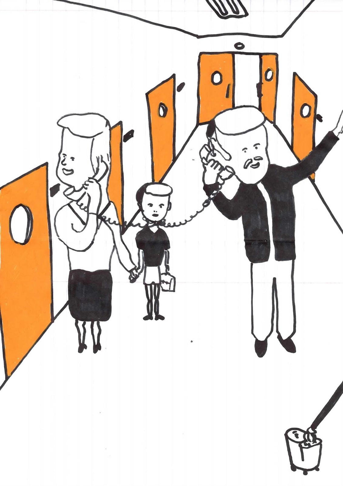 Dick Verdult, Dibujos Pasajeros (Telefoon ouders), 2010