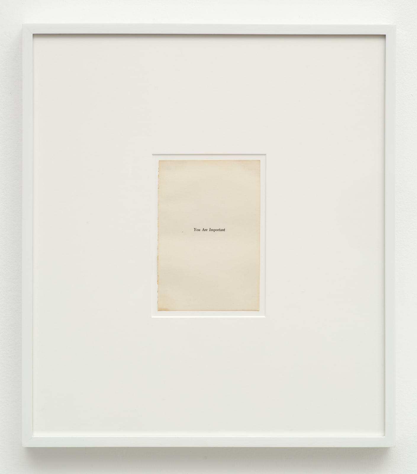 Matthew Higgs, You Are Important, 2014