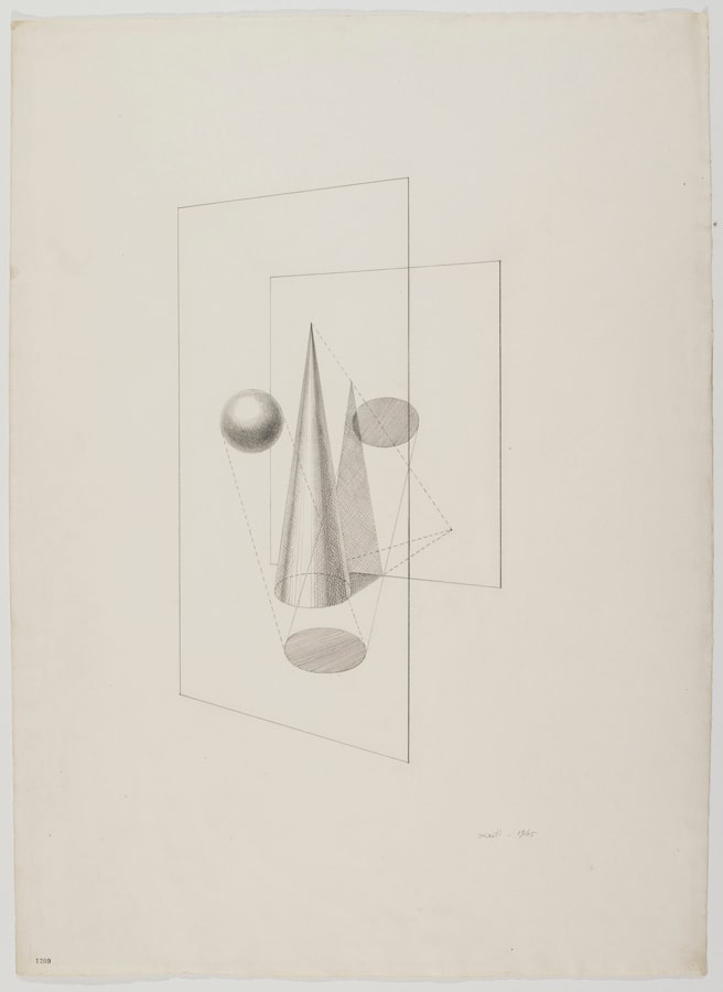 Xanti Schawinsky, Euclidian (Head Drawings), 1943