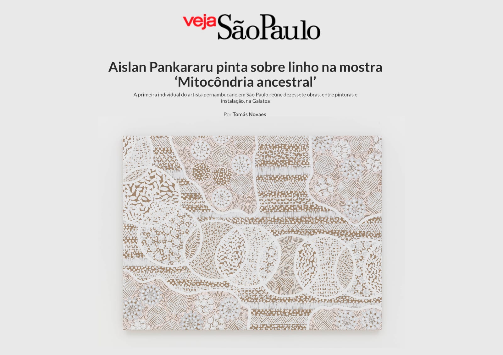 Aislan Pankararu, Barro branco é meu irmão, 2023