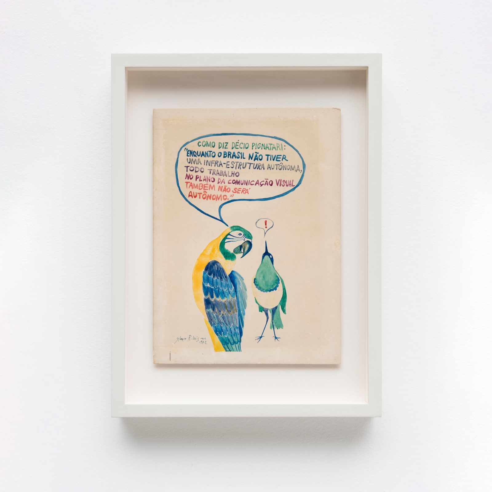 Glauco Rodrigues, “Como Diz Décio Pignatari: Enquanto o Brasil Não Tiver uma Infra-estrutura Autônoma, Todo Trabalho no Plano da Comunicação Visual Tambem Não Será Autônomo”, 1972