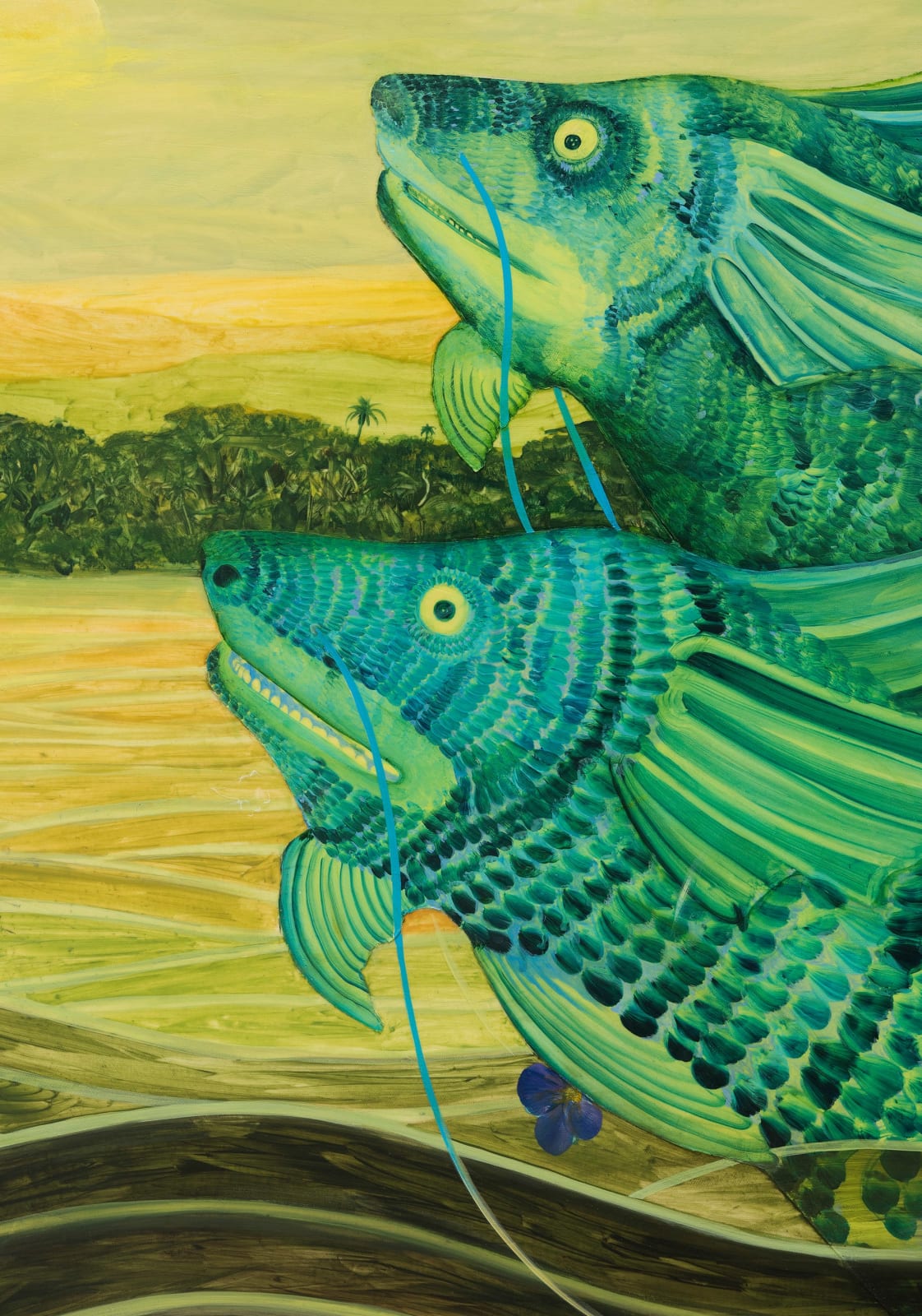 Bruno Novelli, Peixes e sol [Fishes and Sun], 2024