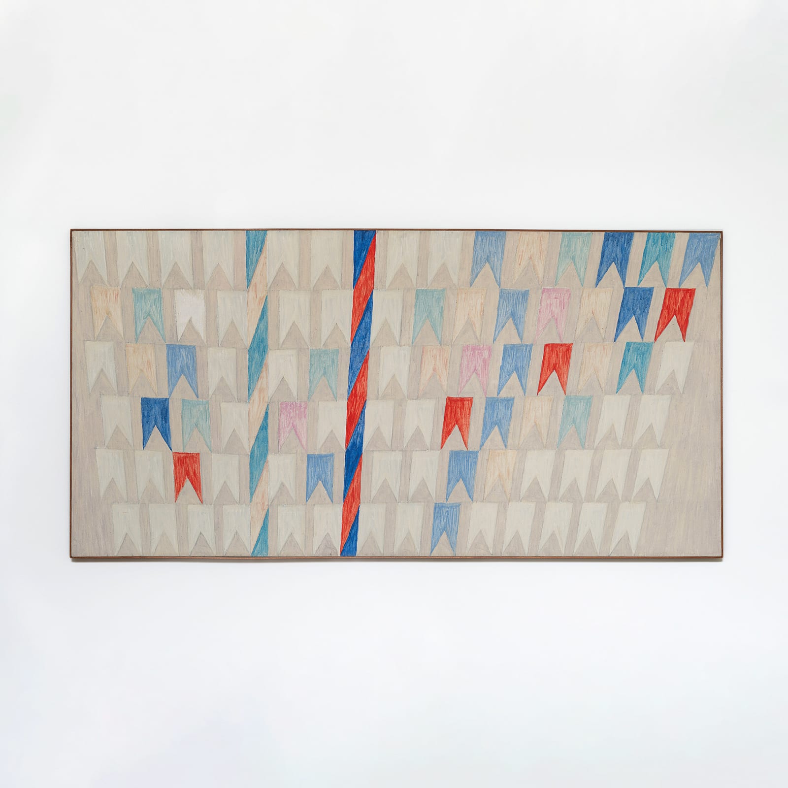 Alfredo Volpi, Sem Título (Bandeirinhas e Mastro) [Untitled (Bandeirinhas e Mastro], déc 70