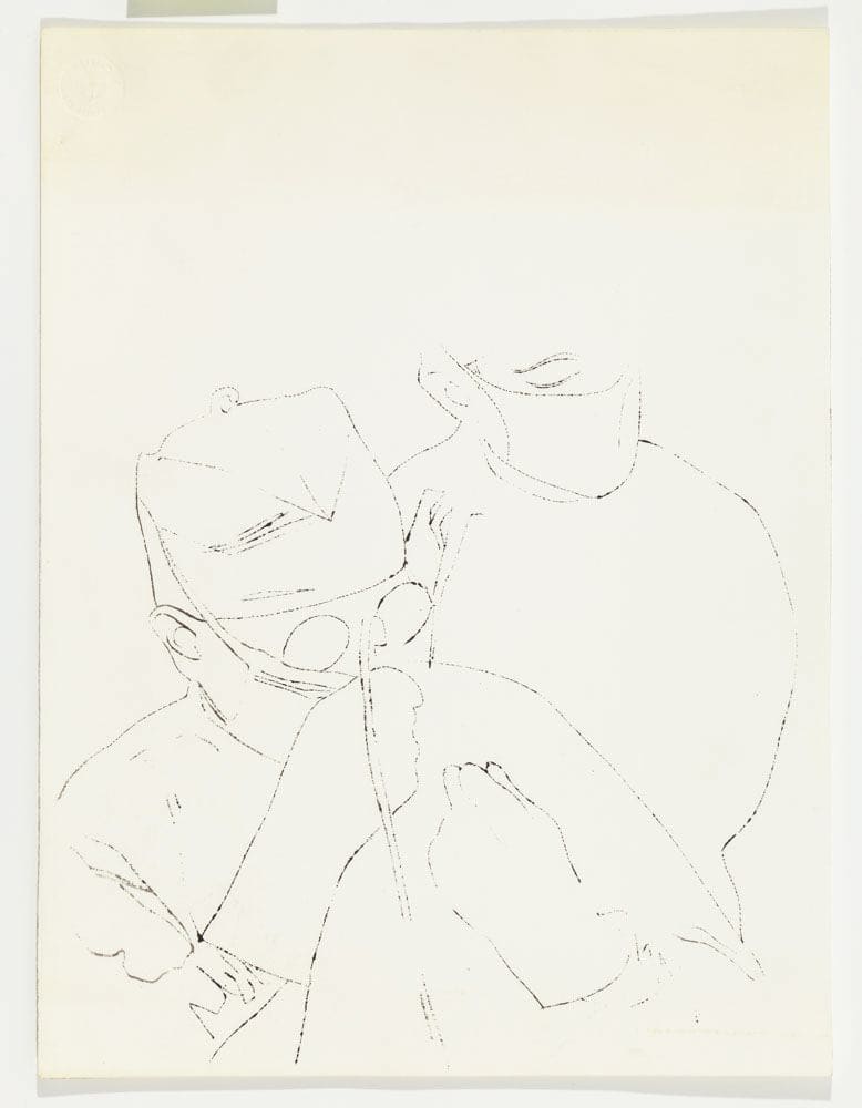 Andy Warhol, Two Male Surgeons, ca. 1954