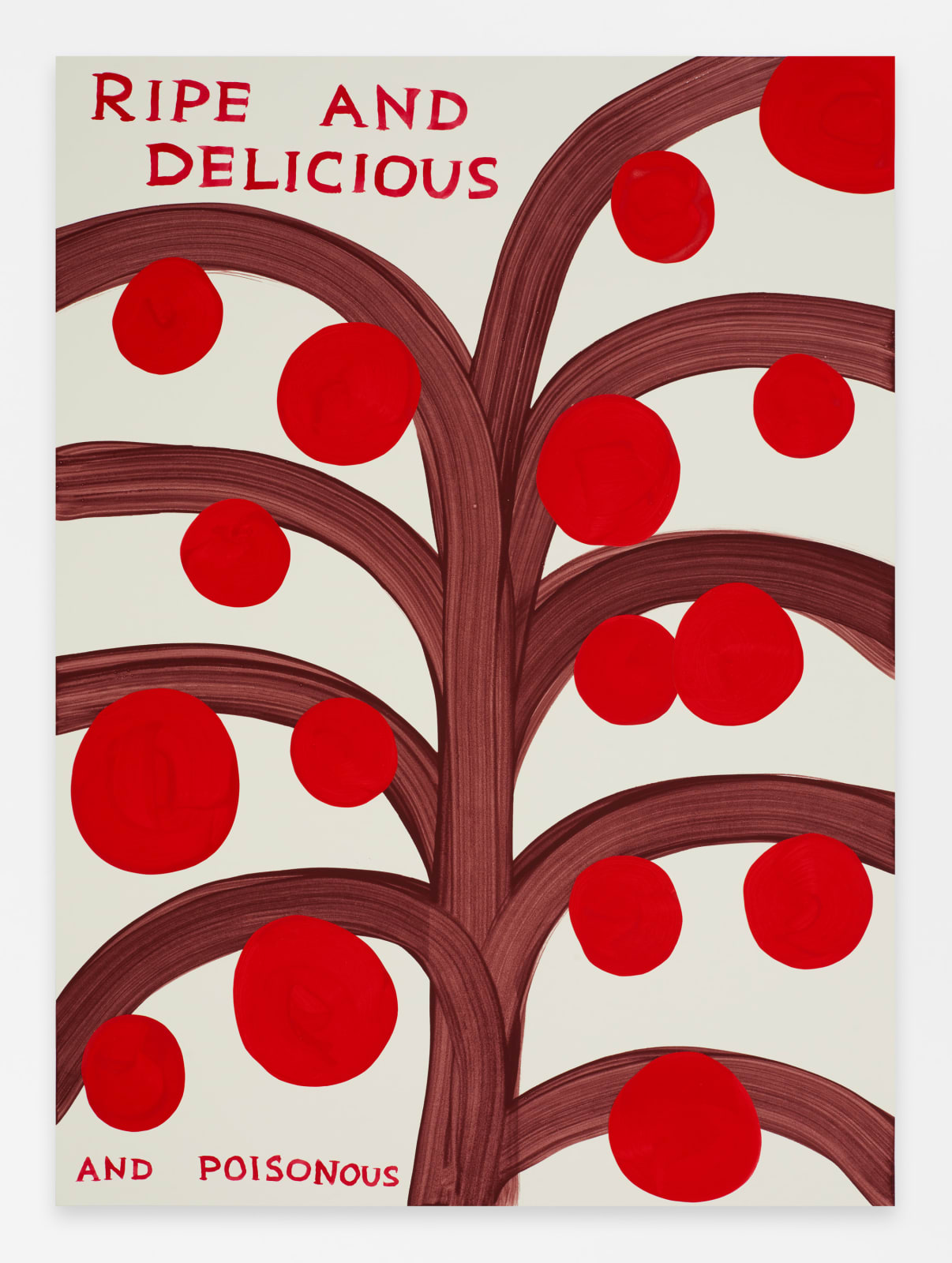 David Shrigley, Untitled (Ripe and Delicious and Poisonous), 2023