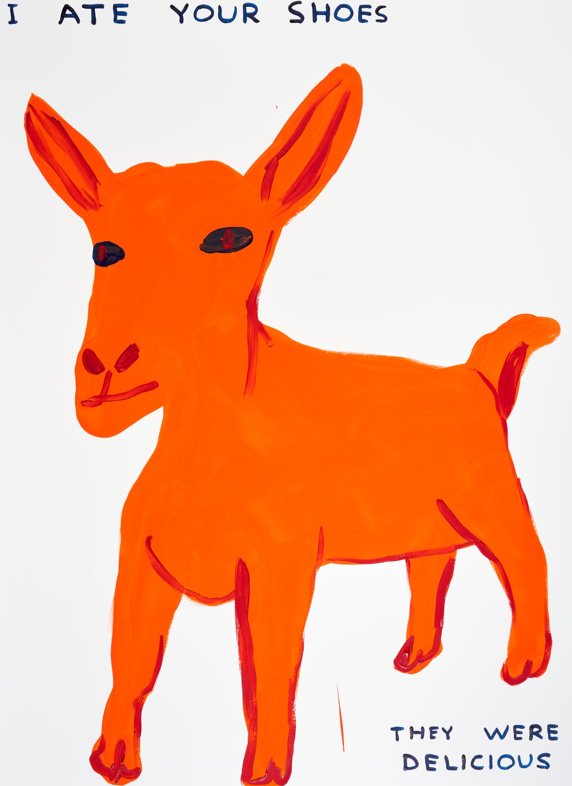 David Shrigley, Untitled (I ate your shoes), 2023