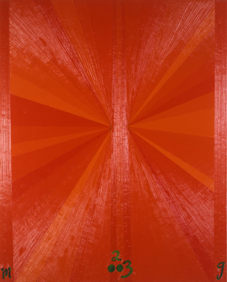 Mark Grotjahn, Untitled (Orange Butterfly Green M2003 G), 2003 