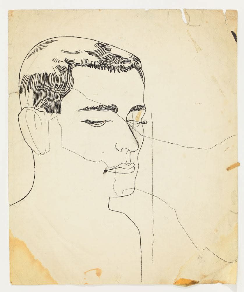 Andy Warhol, Male Head, c. 1952