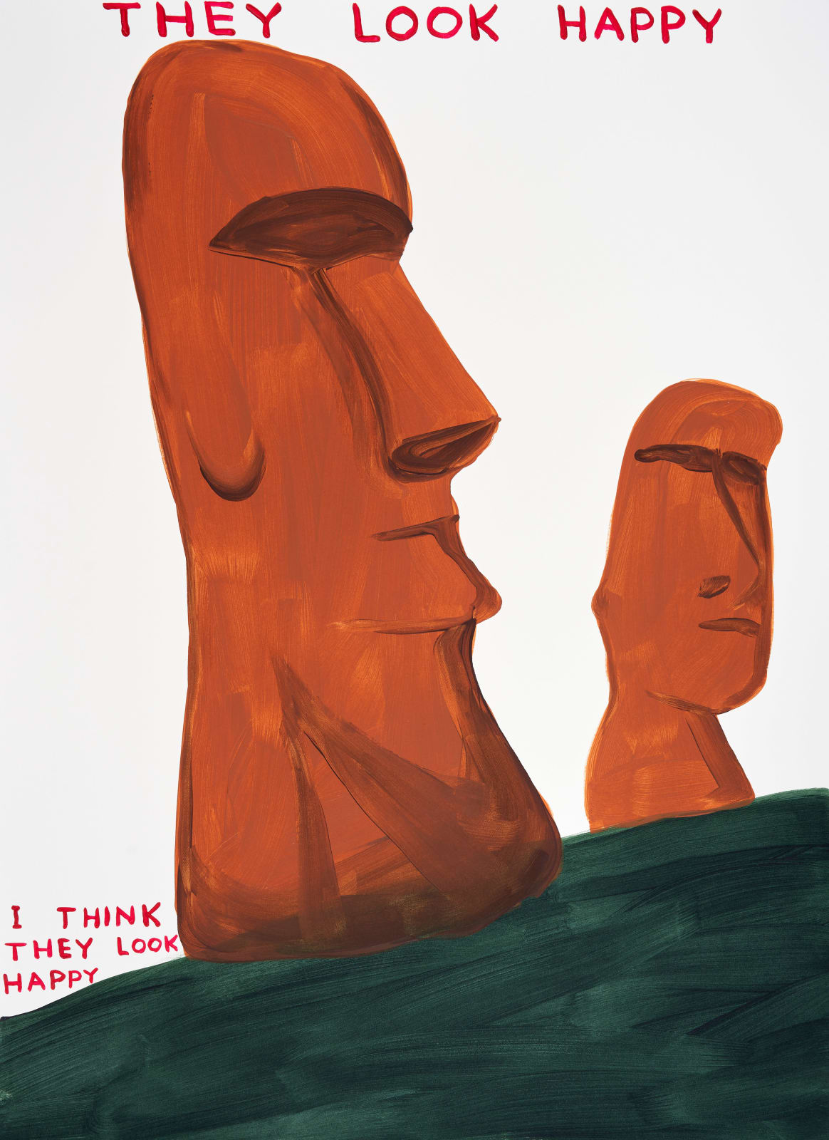 David Shrigley, Untitled (They look happy), 2023